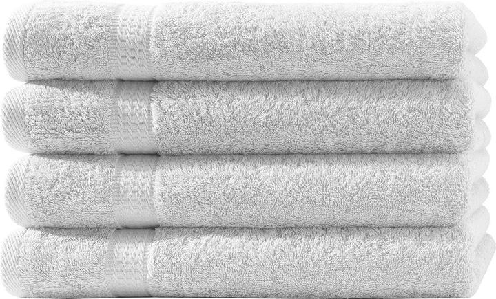 Casativo 4er-Set Handtücher aus 100% Baumwolle, weiss (50 x 100 cm)
