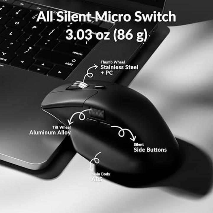 Actual product image Keychron MOUSE USB OPTICAL WRL M6/BLACK M6S-A72 (Cable, Wireless)