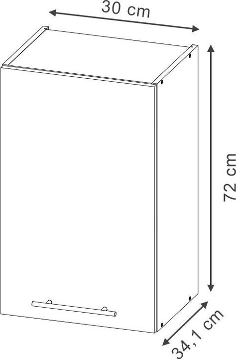 Actual product image Vicco Hängeschrank Fame-Line (30 x 34.10 x 72 cm)