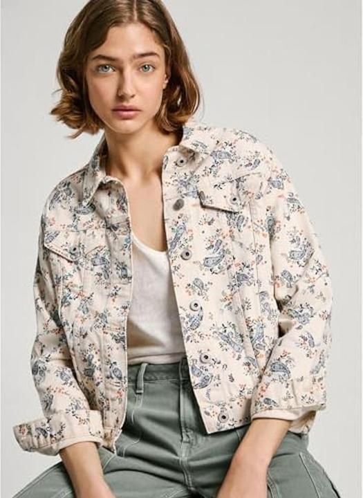 Actual product image Pepe Jeans Regular Fit Button Paisley Print Jacket (M)