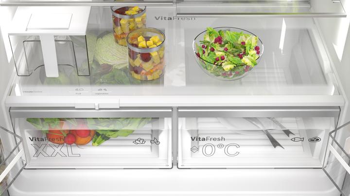 Actual product image Bosch Hausgeräte Series 6, fridge-freezer combination, multi-door, 183 x 90.5 cm, stainless steel black, KFI96AXEA (574 l)