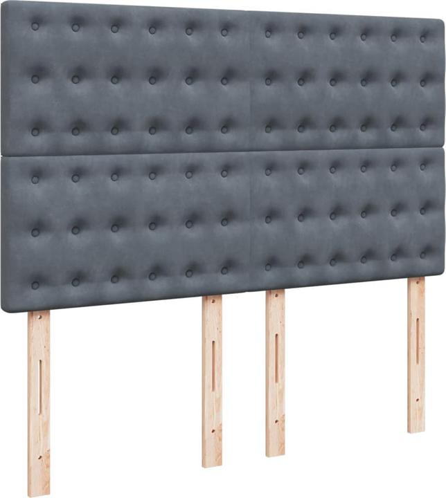 Produktbild vidaXL Bo x springbett mit Matratze 140 x 200 cm Samt (140 x 200 cm)