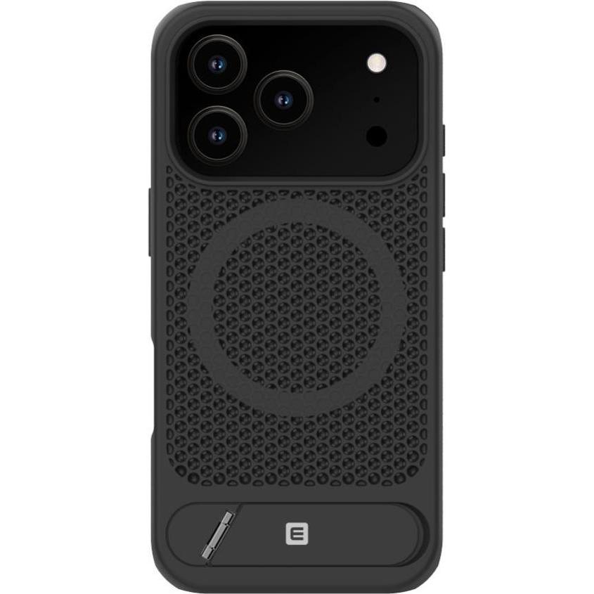 Evelatus Back panel cover Apple iPhone 17 Pro Premium Case Magsafe With Stand Plastic Black (Apple iPhone 17 Pro), Cover smartphone, Nero