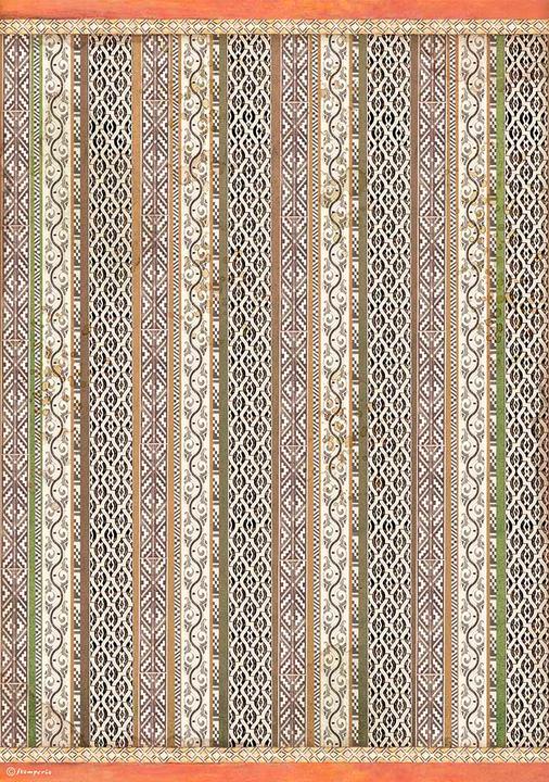 Immagine prodotto Stamperia Motivo in seta di paglia "Segni tribali", DIN A3 (28 g/m², 1 x)