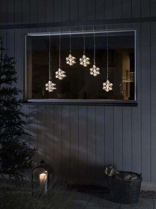 Produktbild Konstsmide LED-Lichtervorhang mit Schneeflocken 48 Lampen, 90 cm (0.90 m)