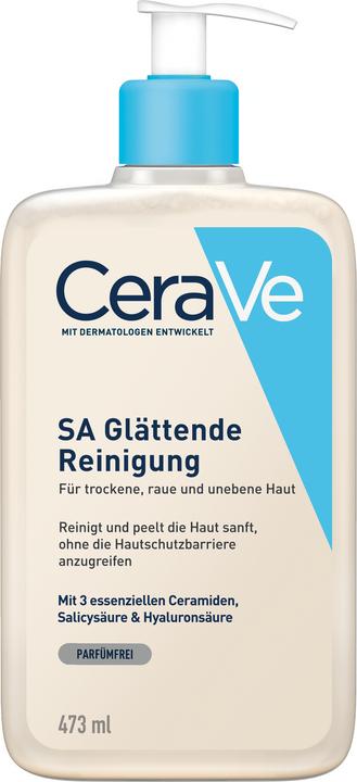 Produktbild CeraVe SA Glättende Reinigung: mildes Reinigungsgel für Gesicht und Körper bei trockener Haut (Gel, 473 ml)