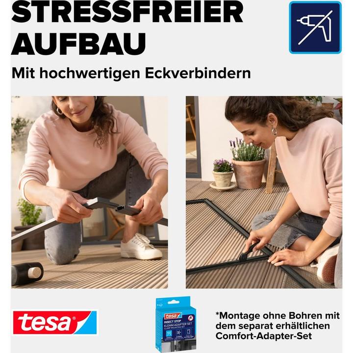 Actual product image tesa Insect screen Alu COMFORT for doors, XL insect screen (120 x 240 cm)