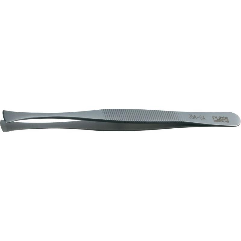 Rubis, Pinzette, Pinzette mit runder Spitze, 12 cm, 35A
