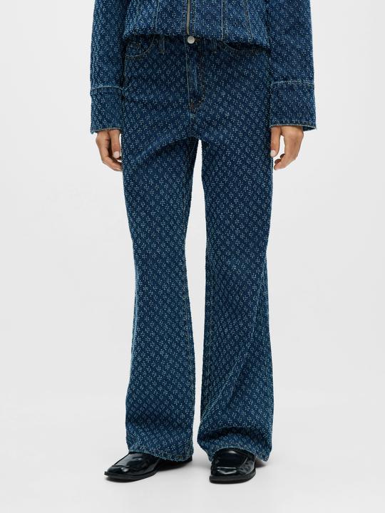 Actual product image Object Jacquard Wide Leg Jeans (M)