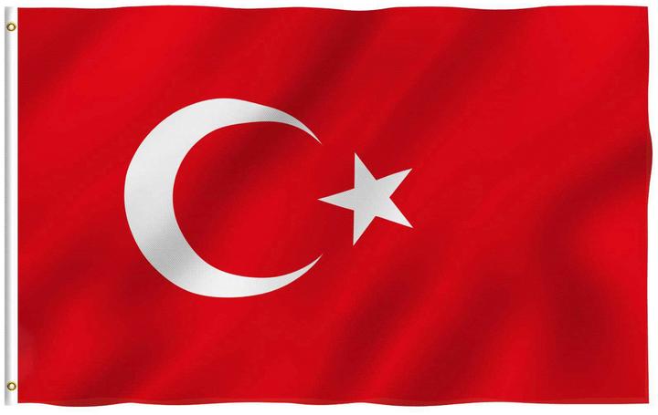Produktbild Lobwerk Türkei Turkey Flagge mit Ösen Fahne 150x90 Metalösen Wetterfest Fahnenmast (90 x 150 cm)