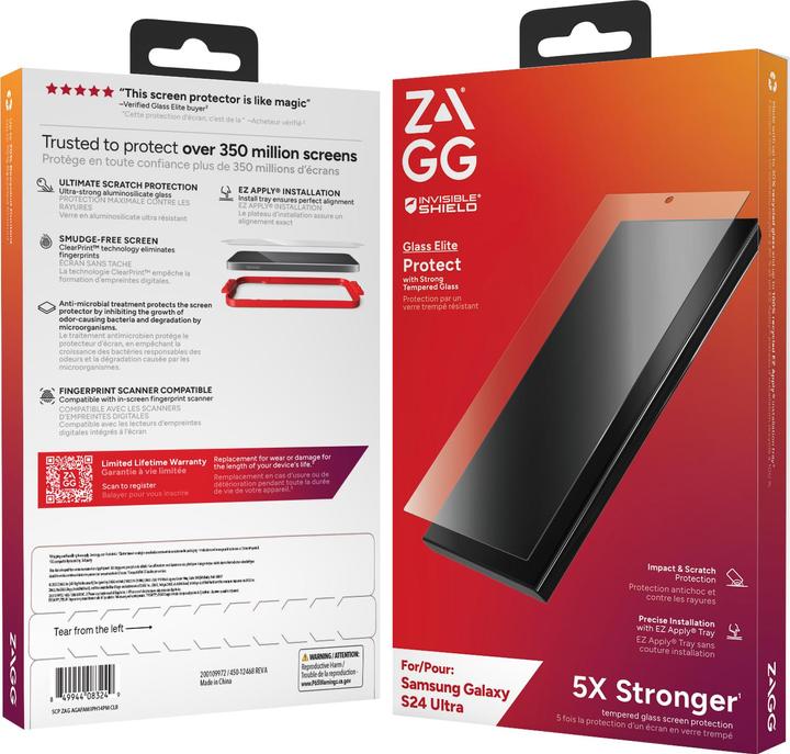 Immagine prodotto Zagg Glass Elite (1 pz., Samsung Galaxy S24 Ultra)