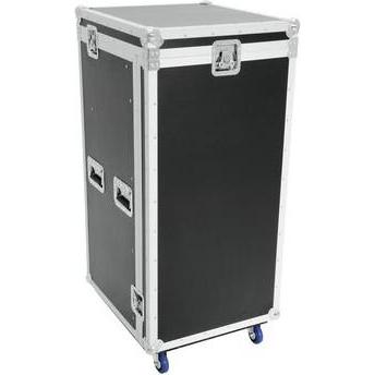 Roadinger Spezial-Kombi-Case Profi, 20HE Rollen (Zubehör), Audio Racks + Cases, Schwarz