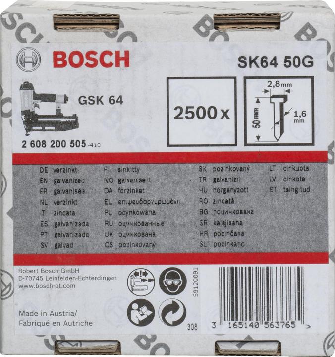 Productafbeelding Bosch Professional Zubehör Verzonken pen SK64 50G, 1,6 m