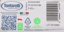 Actual product image Tontarelli rectangular lunch box 25x7x4 cm fill box