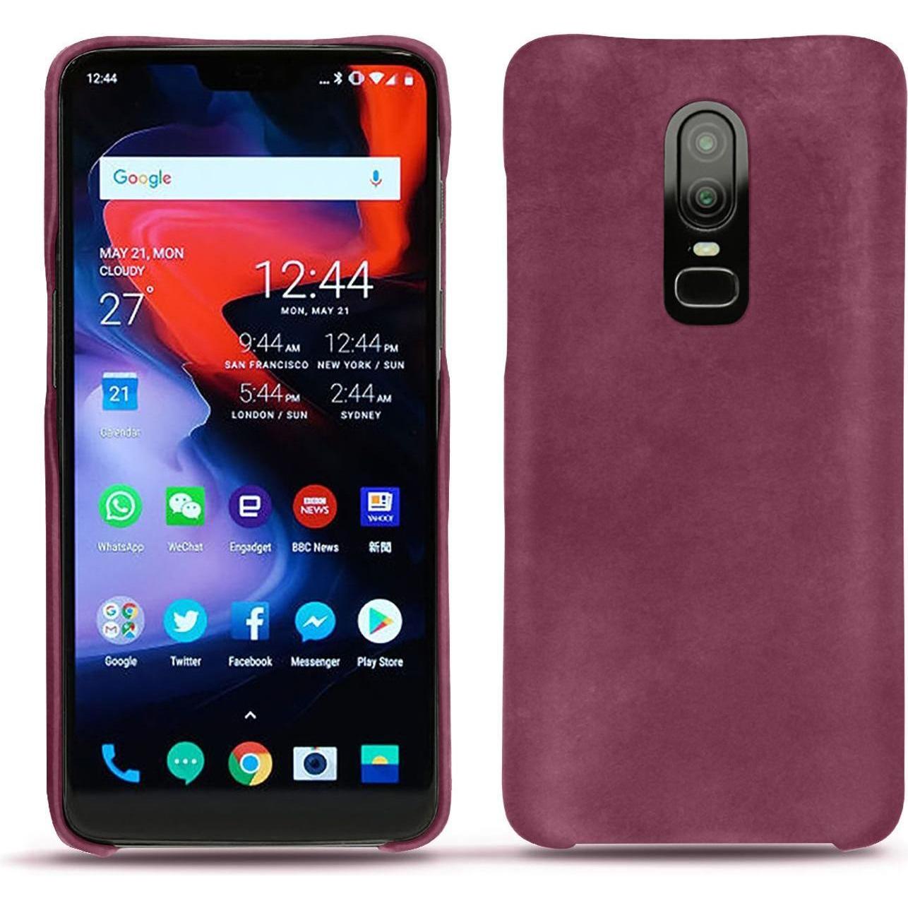 Noreve Lederschutzhülle (OnePlus 6), Smartphone Hülle, Violett