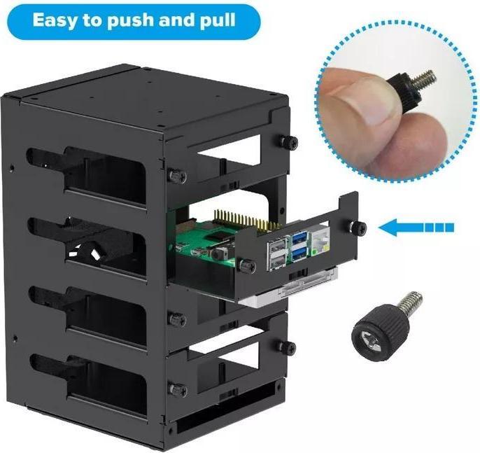 Produktbild Uctronics Cluster rack for Raspberry Pi 5 (Compatible with all models)