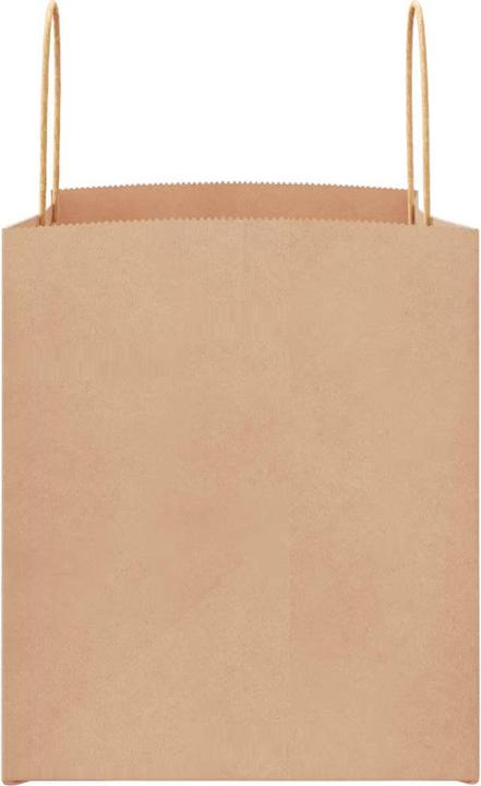 Produktbild vidaXL Kraftpapiertüten 50 Stk. mit Henkel Braun 32x22x24 cm Papiertüte (50 Stk.)