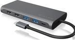 Actual product image Icy Box USB-C hub with 4K HDMI, PD ,IB-DK4050-CPD (USB-C, 12 ports)
