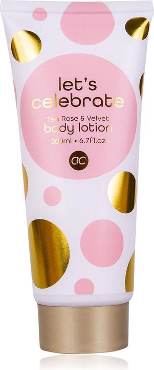 Produktbild Accentra Bodylotion LET'S CELEBRATE in Tube, 200ml, Duft: Tea Rose & Velvet, Farbe: rosa/weiss/gold, VE 6/24 (Körpercreme, Körperlotion, 200 ml)