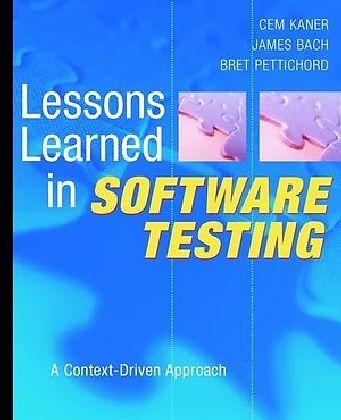 Produktbild Lessons learnt in software testing (Englisch, 2002)