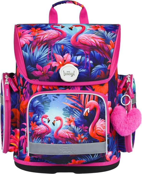 Image du produit Baagl 5-teiliges Schulranzen-Set - Flamingo - inkl. Turnbeutel, Federmäppchen, Heftbox und Brotdose