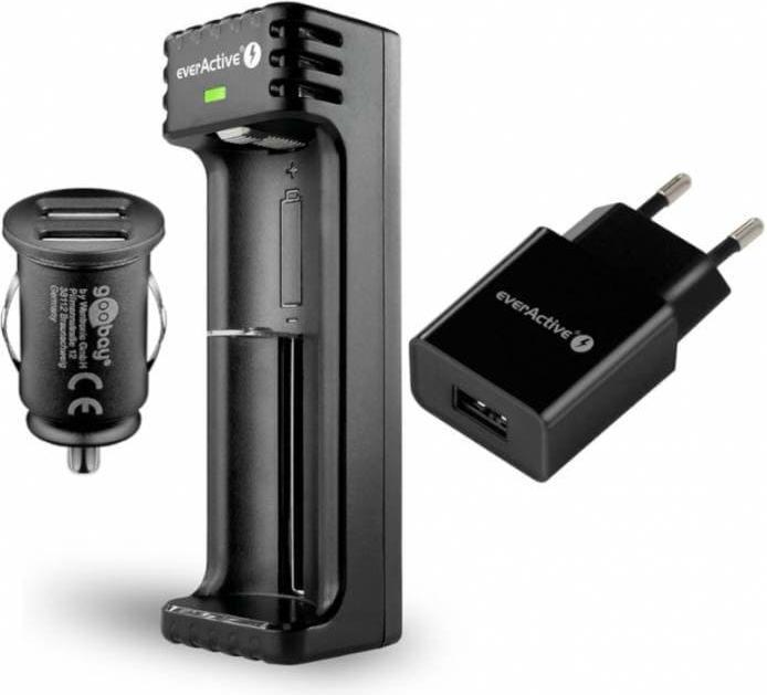 Actual product image Everactive LC-100 (1 pcs., 10440, 14500, 14650, 16340, 17500, 17670, 18350, 18500, 18650, 20700, 21700, 22650, 25500, 26500, 26650, C, D, AAA, AA, AAAA, Chargers without battery)