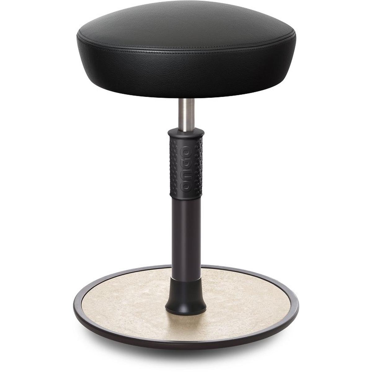 Ongo, Bürostuhl, Sitz- Stehhocker Free Regular Hutsitz Boxmark Leder schwarz schwarz /creme