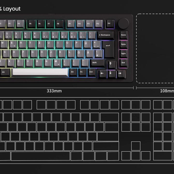 Actual product image Akko Monsgeek M1 V5 (US, Cable, Wireless)