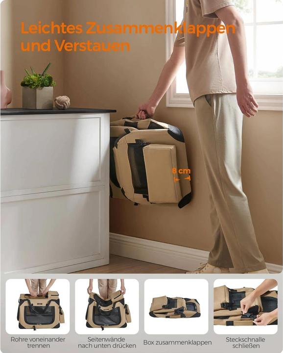 Immagine prodotto Feandrea Transportbox für Hunde & Katzen S, Breite: 60 (Animaletto, Cane, Traspirante)