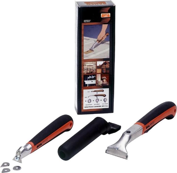 Bahco ERGO precision colour scraper set with two-component handle, 265 mm × 145 mm × 50 mm