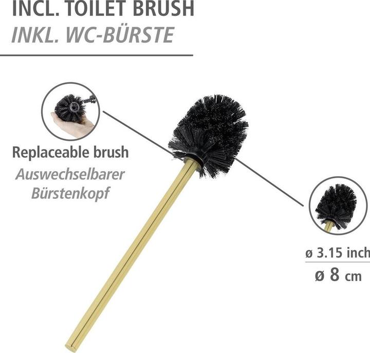 Actual product image Wenko Rivalta gold floor-standing WC set