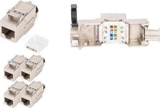 Image du produit Digitus Cat.8.I Keystone Module blindé, sans outil, capuchon anti-poussière, 4 pcs. (Module Keystone)