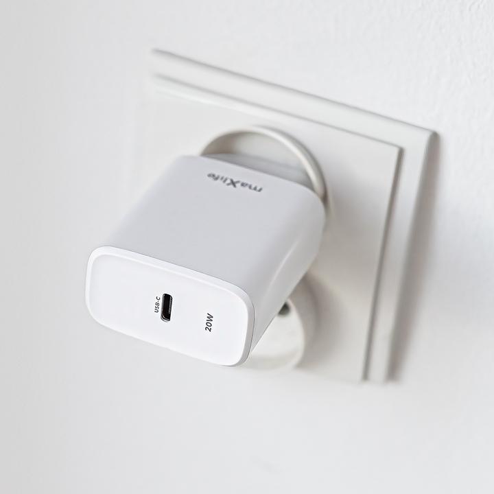 Produktbild Maxlife MXTC-10-20C PD QC Ladegerät 1x USB-C 20W weiss (20 W, 1 Port)