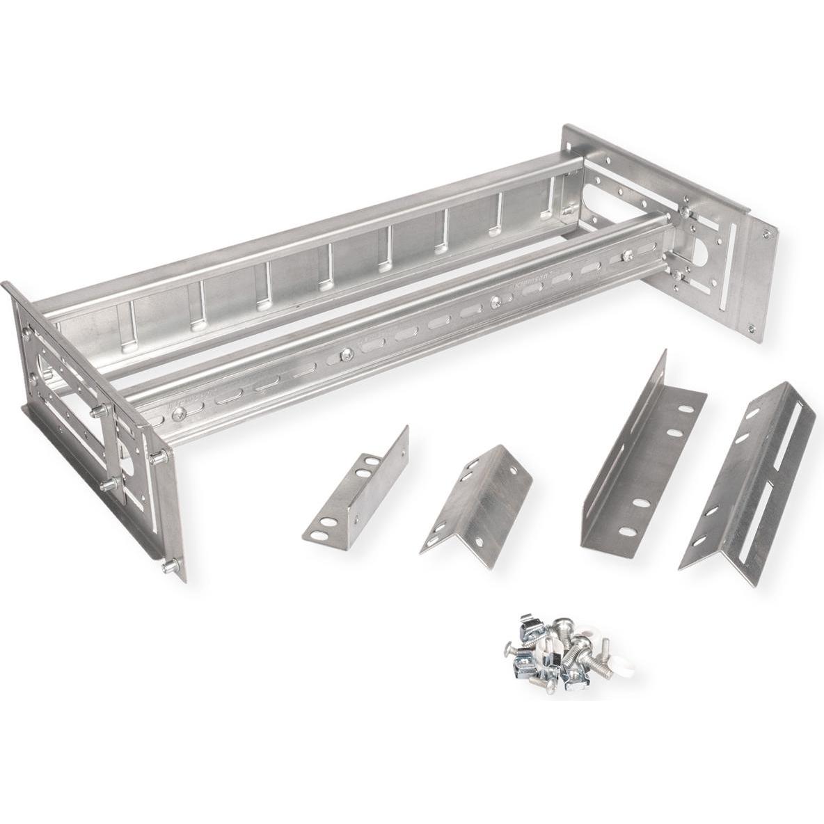 Roline Supporto per guida top-hat da 19 pollici 4 U, Accessori per armadio rack, Argento