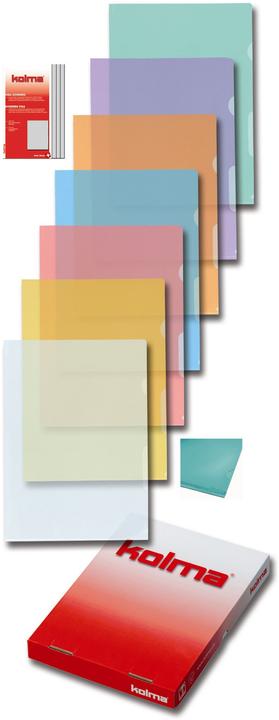 Produktbild Kolma Sichtmappe A4 glatt superstrong assortiert (A4, 10 x)