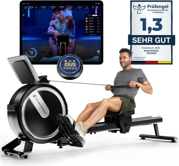 Sportstech PROwer Rameur noir