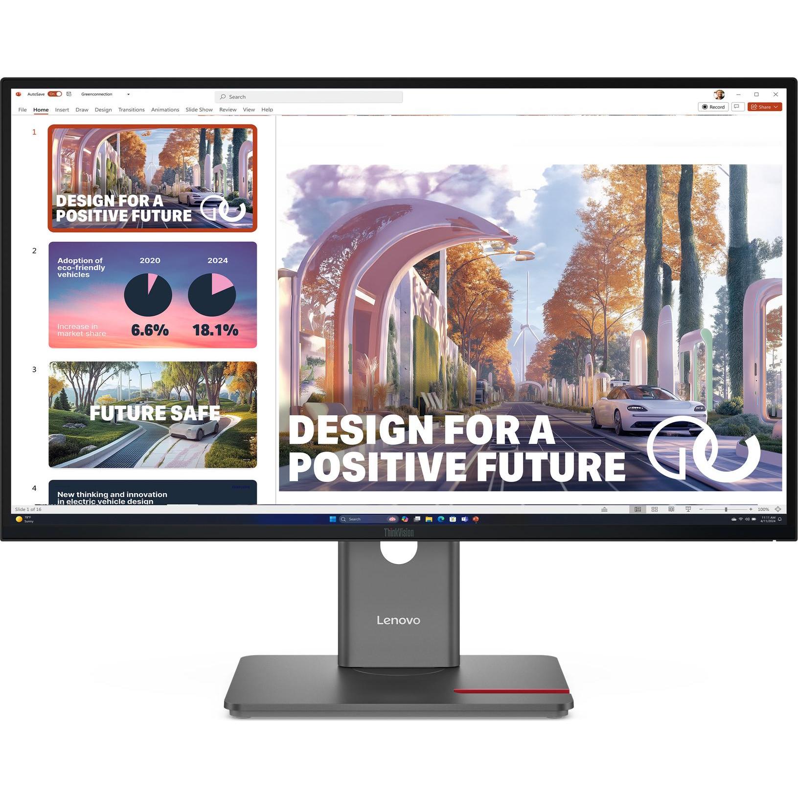 Lenovo ThinkVision P27QD-40, Notebook Ersatzteile, Schwarz
