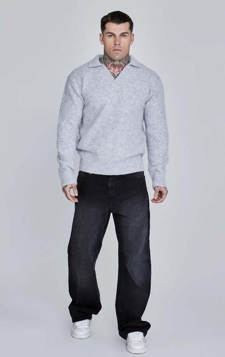 Actual product image Siksilk Pullover Knitted Polo Sweater (M)