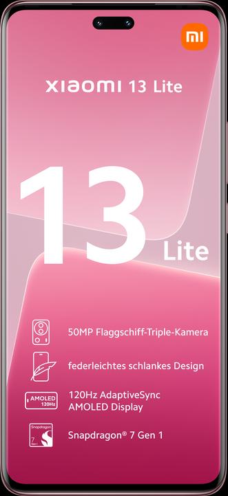 Productafbeelding Xiaomi 13 Lite (128 GB, Roze, 6.55", Dubbele SIM, 5G)