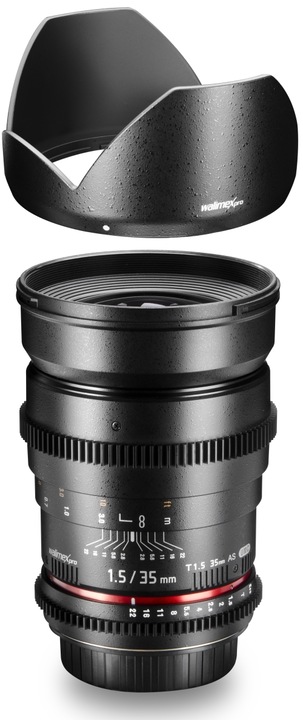 Image du produit Walimex pro Objectif vidéo DSLR Pro 35mm, f/1.5, Nikon (Nikon F, Plein format)