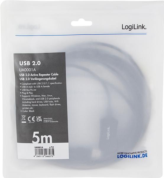 Produktbild LogiLink USB A - A (5 m, USB 2.0)