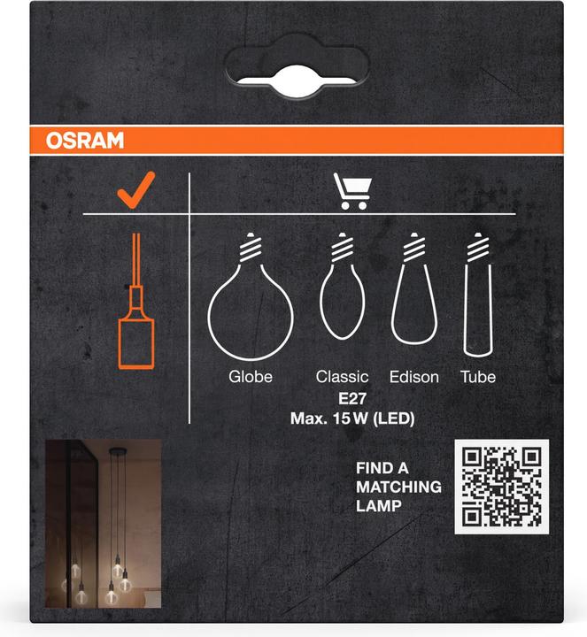 Actual product image Osram Vintage 1906 PenduLum Bell Black (E27)