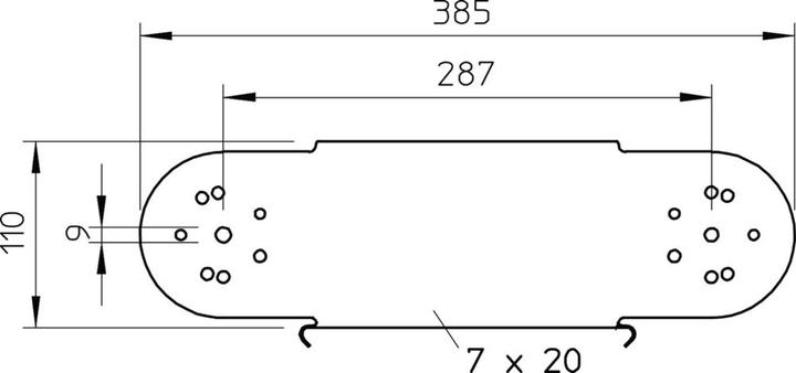 Produktbild OBO Bettermann OBO RGBEV 140 FT 110x400mm Gelenkbogen-Element vertikal (14000 cm)