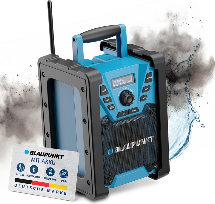 Produktbild Blaupunkt Baustellenradio mit DAB+ und Akku | BSR 300