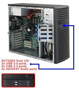 Produktbild Supermicro CSE-732D4-668B Computer-Gehäuse Midi Tower (E-ATX)