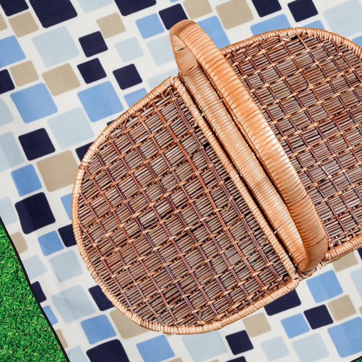 Actual product image Relaxdays Patterened Picnic Blanket
