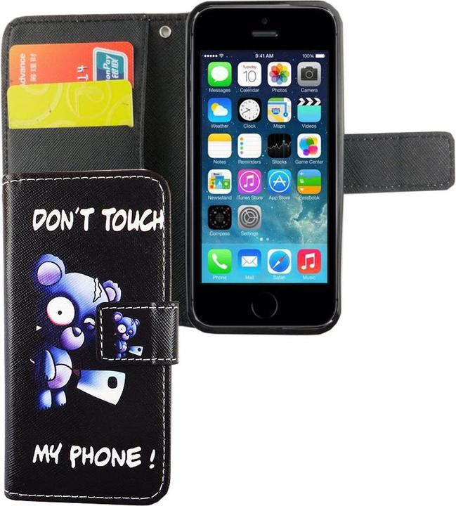 Produktbild König Design Schutz Handy Hülle für Apple iPhone 5 / 5s / SE Case Cover Tasche Wallet Etui (Apple iPhone 5)