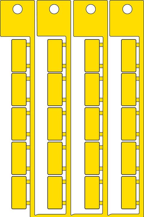 Produktbild Brady Nicht klebende Kennzeichnung, gelb, 9 x 20