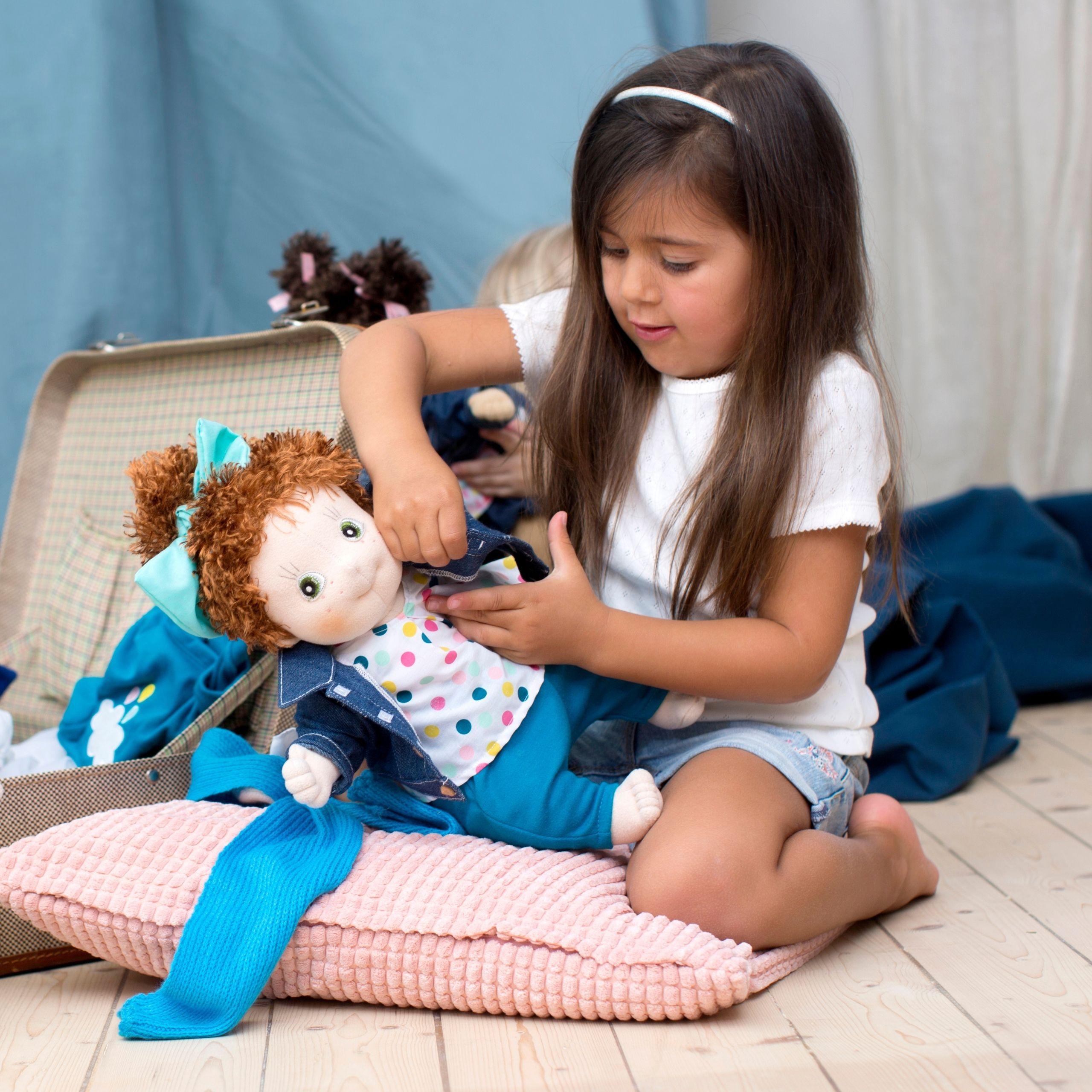 Thumbnail - Rubens Barn Puppe Original Anna Jeans