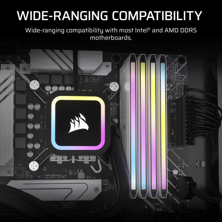 Produktbild Corsair DOMINATOR Titanium Light Enhancement Kit, 2-up config, Functional LEDs, White Heatsink, no DRAM ICs (RGB)